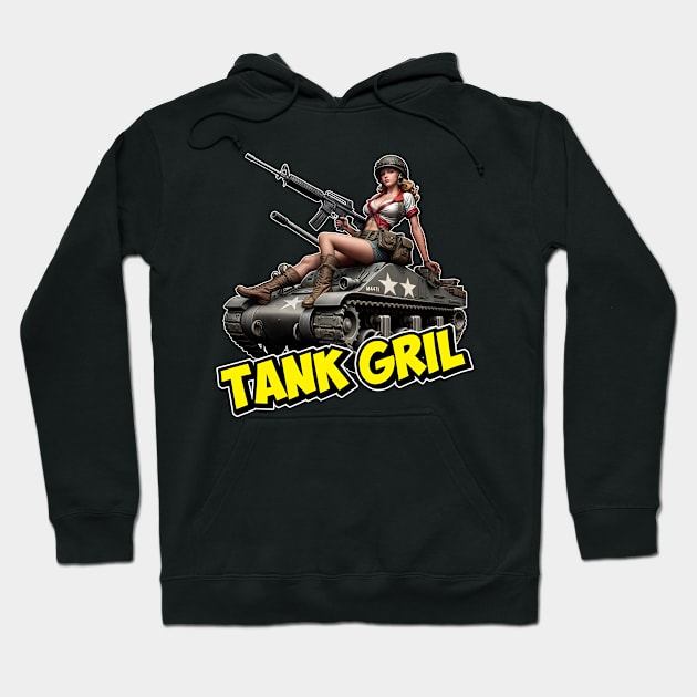 Tank Girl Hoodie by Rawlifegraphic